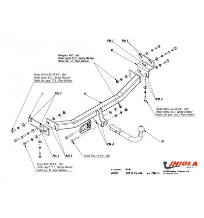 Фаркоп на Hyundai i30 K/021