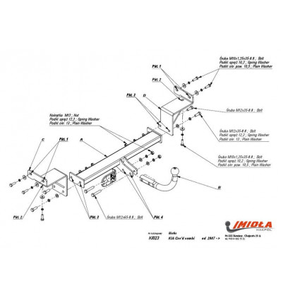 Фаркоп на Kia Ceed K/023