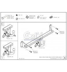 Оцинкованный фаркоп на BMW X1 F48 B023C