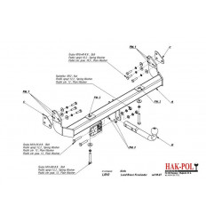 Фаркоп на Land Rover Freelander L/010