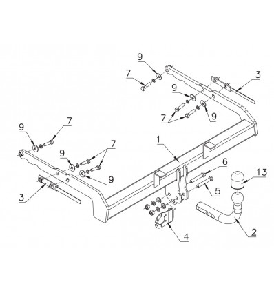 Фаркоп на Ford Galaxy C 51