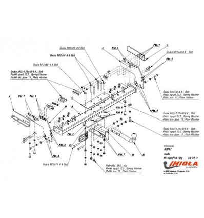 Фаркоп на Nissan Navara N/017