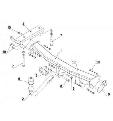 Фаркоп на Land Rover Freelander LN 02