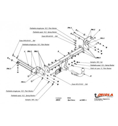 Фаркоп на Opel Corsa O/033