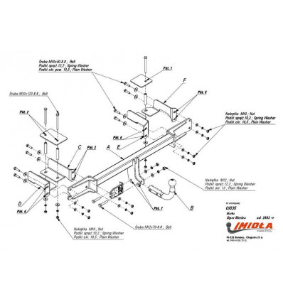 Фаркоп на Opel Meriva O/035