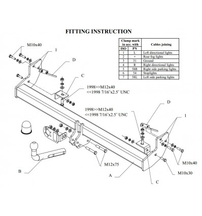 Фаркоп на Jeep Wrangler JP 05