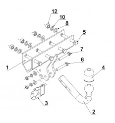 Фаркоп на Jeep Grand Cherokee JP 06