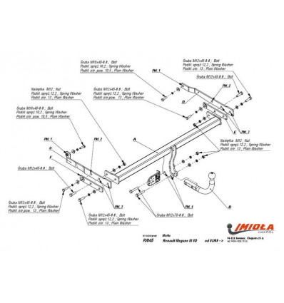 Фаркоп на Renault Megane 3 R/045