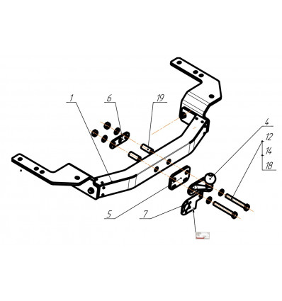 Фаркоп на Toyota Land Cruiser 200  3092F