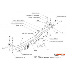 Фаркоп на Toyota Yaris T/022