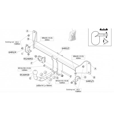 Фаркоп на BMW X3 648500