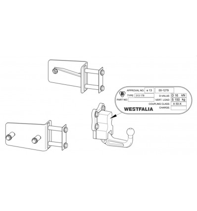 Фаркоп на Mercedes ML 313179600001