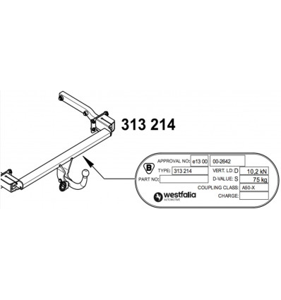 Фаркоп на Mercedes C 313214600001