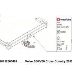 Фаркоп на Volvo S60 Cross Country 320112600001