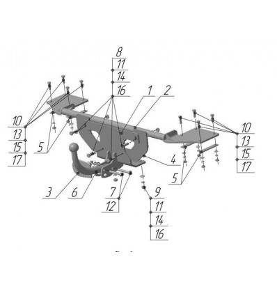 Фаркоп на Fiat Albea FA01