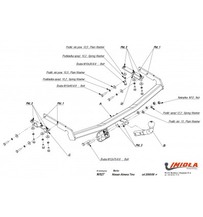 Фаркоп на Nissan Almera Tino N/027