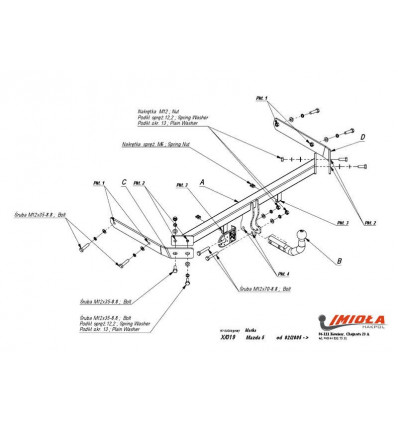 Фаркоп на Mazda 5 X/019