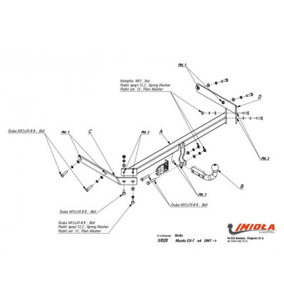 Фаркоп на Mazda CX-7 X/020