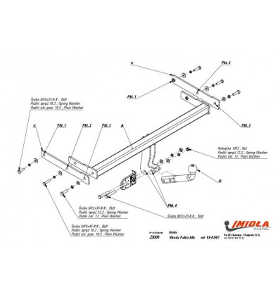 Фаркоп на Skoda Fabia Z/006