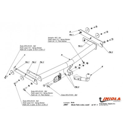 Фаркоп на Skoda Fabia Z/006