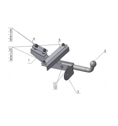 Фаркоп на Hyundai Matrix HY14