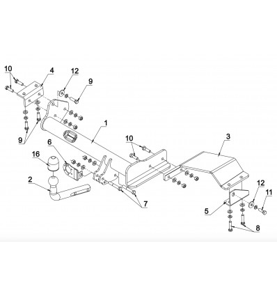 Фаркоп на Toyota Previa 0 60