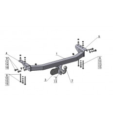 Фаркоп на Mitsubishi Pajero Sport MI15