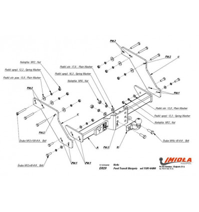 Фаркоп на Ford Transit E/029