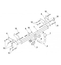 Фаркоп на Mitsubishi Lancer 9 Z 30