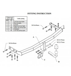 Фаркоп на Nissan Primera V56