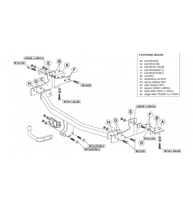 Фаркоп на Hyundai H1 Starex 396300