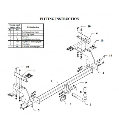 Фаркоп на Nissan NP 300 V 68