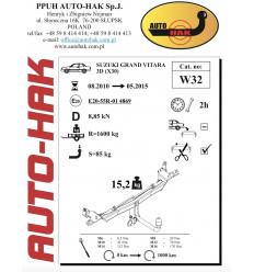 Фаркоп на Suzuki Grand Vitara W 32