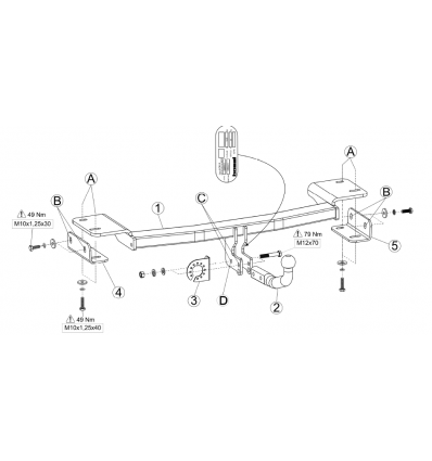 Фаркоп на Hyundai ix35 029-441