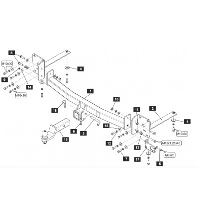 Фаркоп на Volkswagen Teramont 26906332