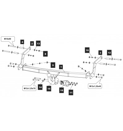 Фаркоп на Renault Sandero Stepway 18.2982.12