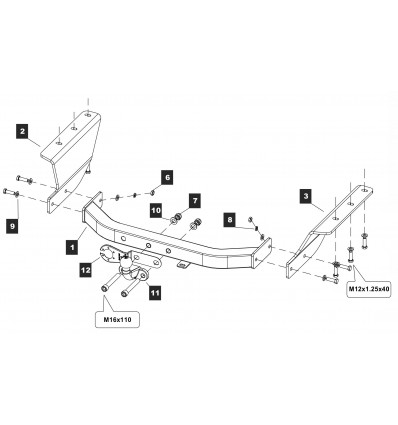 Фаркоп на Jeep Cherokee 04.2437.21