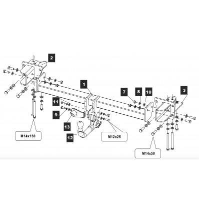 Фаркоп на Land Rover Discovery V 34.9029.32