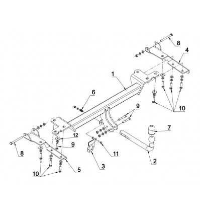 Фаркоп на Suzuki Grand Vitara W 23