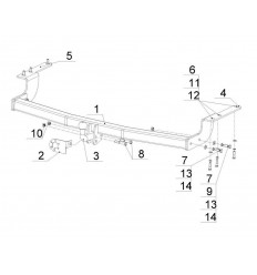 Фаркоп на Toyota Highlander TY32