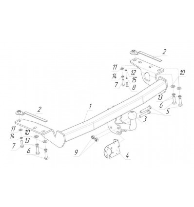 Фаркоп на Toyota Corolla TY29