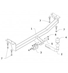 Фаркоп на Toyota Yaris O 16