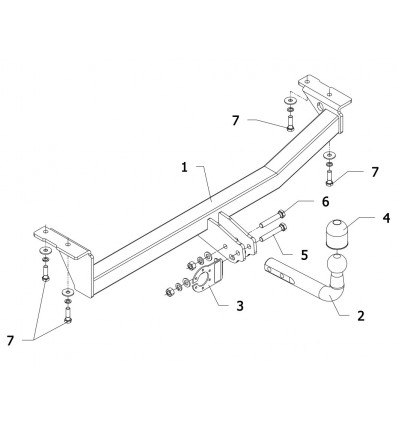 Фаркоп на Toyota Yaris O 16