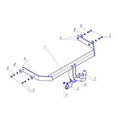 Фаркоп на Volkswagen Polo VW27