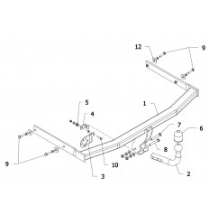 Фаркоп на Volkswagen Jetta K 49