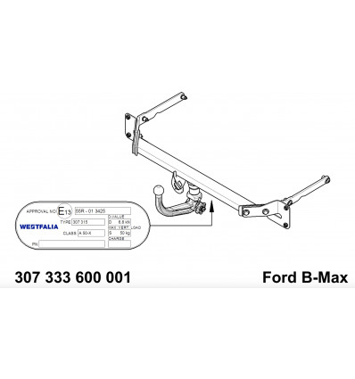 Фаркоп на Ford B-MAX 307333600001