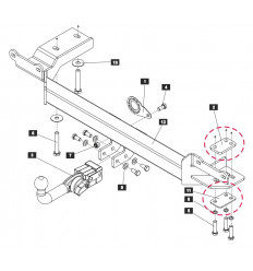 Фаркоп на Land Rover Evogue 34.2227.32