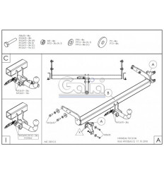 Оцинкованный фаркоп на Hyundai Tucson H103A