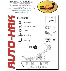 Фаркоп на Kia Stonic T 77V