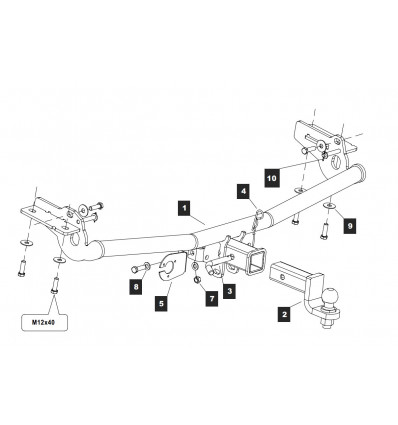 Фаркоп на Ford Explorer 08.2247.32